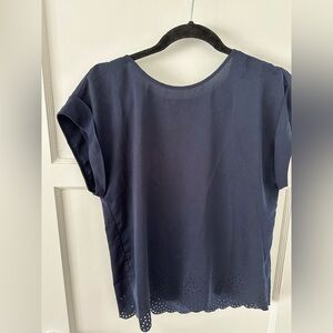 J. Crew Dark Blue Short Sleeve Women's Tee